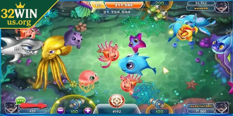 Bắn cá online 32win uy tín có tính năng nổ hũ, x2 thưởng, sự kiện hấp dẫn