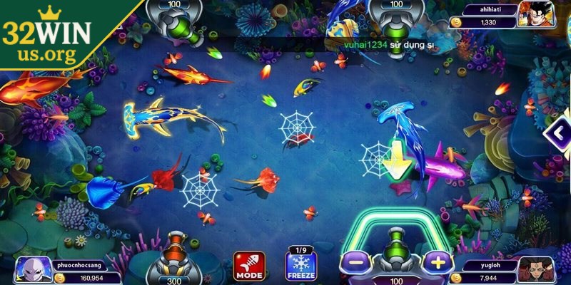 Trong cách chơi bắn cá 32win việc tăng đạn giúp bạn nâng cao sát thương