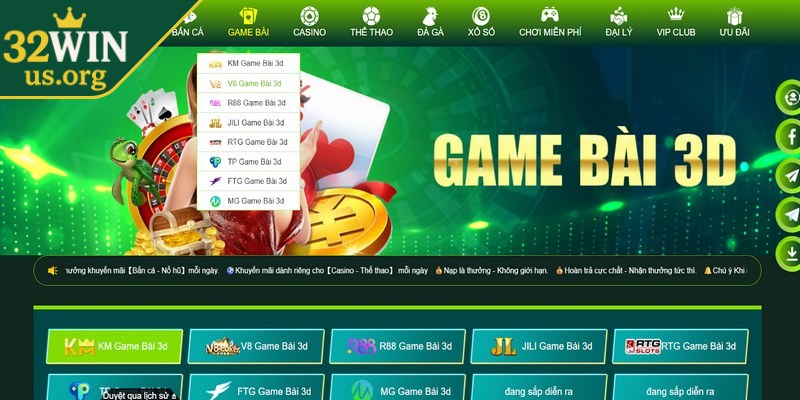 Game bài 32win us nổi tiếng với một kho game có một không hai