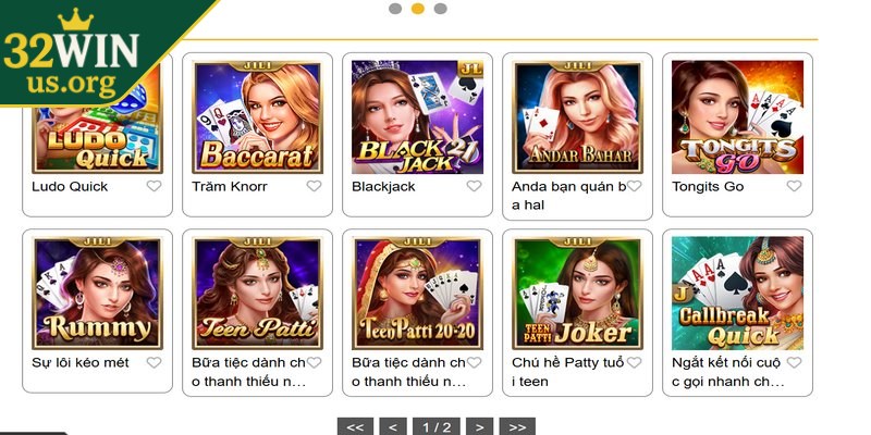 Trò chơi bài đổi thưởng 32win vẫn luôn là chuyên mục mang đến sự sôi động